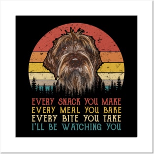 Vintage Every Snack You Make Every Meal You Bake Wirehaired Pointing Griffon Posters and Art